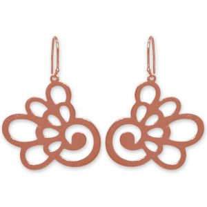 Hydrangea Flower Earrings - Rose Gold