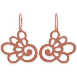 Hydrangea Flower Earrings - Rose Gold