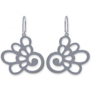 Hydrangea Flower Earrings - Sterling Silver