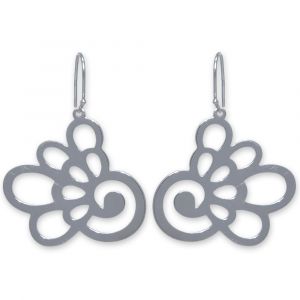 Hydrangea Flower Earrings - Sterling Silver