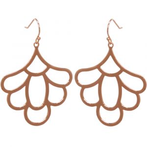 Freesia Flower Earrings - Rose Gold