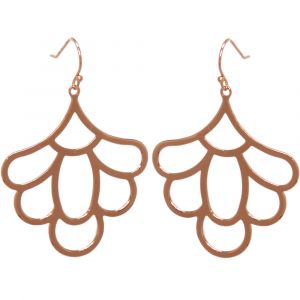 Freesia Flower Earrings - Rose Gold