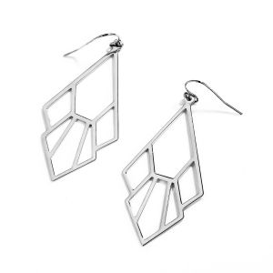 Tiger Lily Drop Flower Earrings - Sterling Silver
