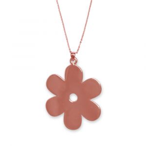 Anemone Flower Necklace - Rose Gold