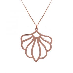 Peony Flower Necklace - Rose Gold