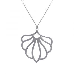 Peony Flower Necklace - Sterling Silver