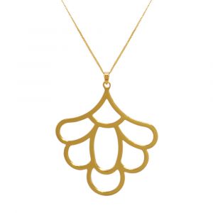 Freesia Flower Necklace - Yellow Gold