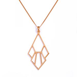 Tiger Lily Flower Necklace - Rose Gold