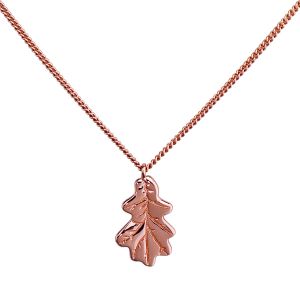 Rose Gold Oak Leaf Necklace