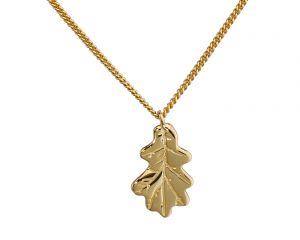 Oak Leaf Necklace - Yellow Gold