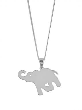 Elephant pendant on a Necklace - Sterling Silver