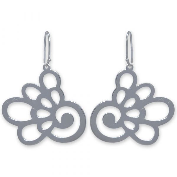 Hydrangea jewelry Flower earrings Girlfriend's gift Sterling silver 925 Women's gift Hydrangea set of pendant necklace and earrings