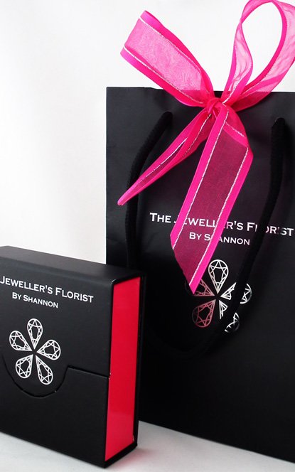 The Jeweller's Florist Packaging Every product comes in this unique packaging